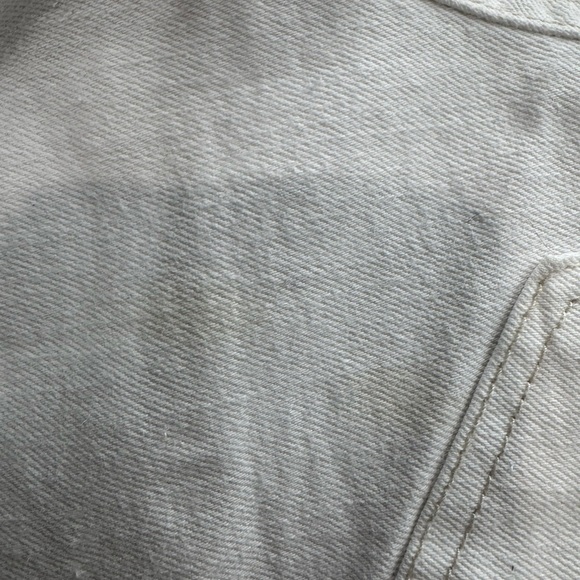 Women's White Strech Denim High Rise Shorts Size 27 Waist - Picture 6 of 7